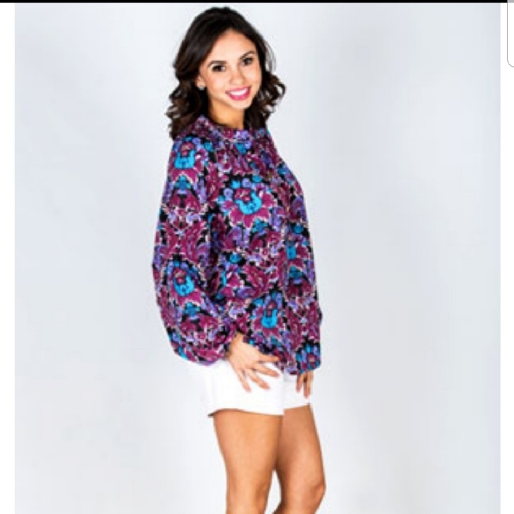 Tracy Negoshian Kira Ruched Neckline Top